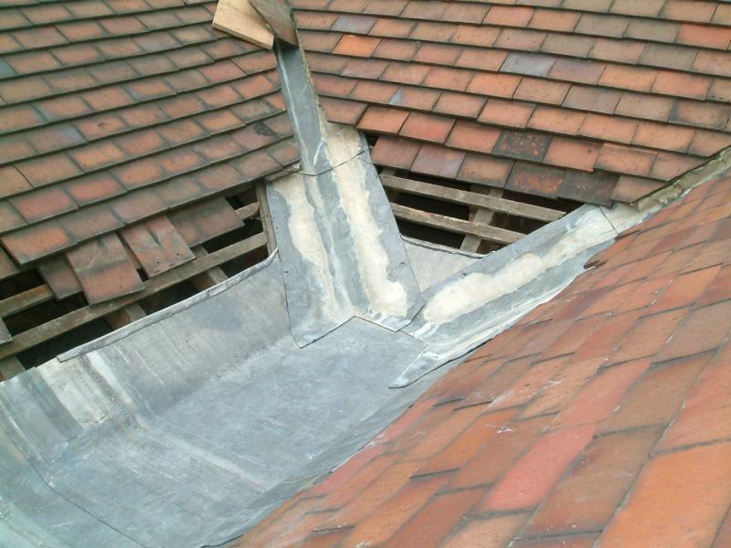 The right side of the gulley and valleys.