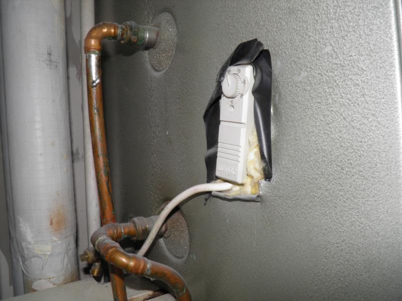 Thermostat on HWT