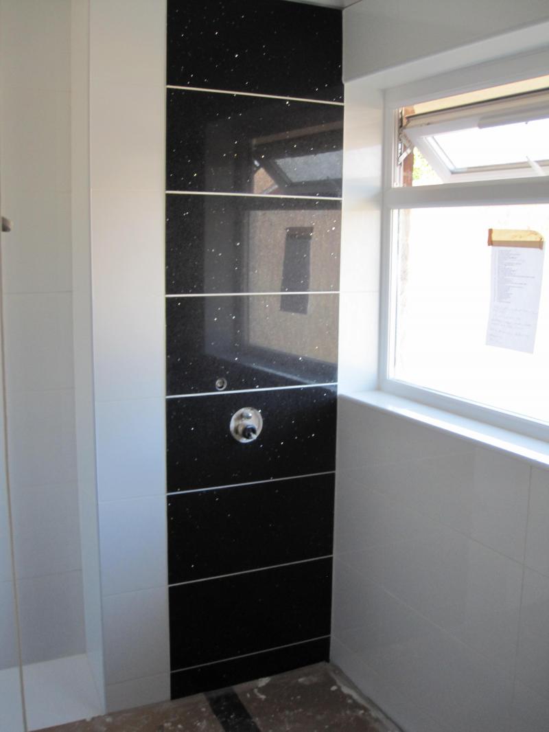 Tiles after grouting