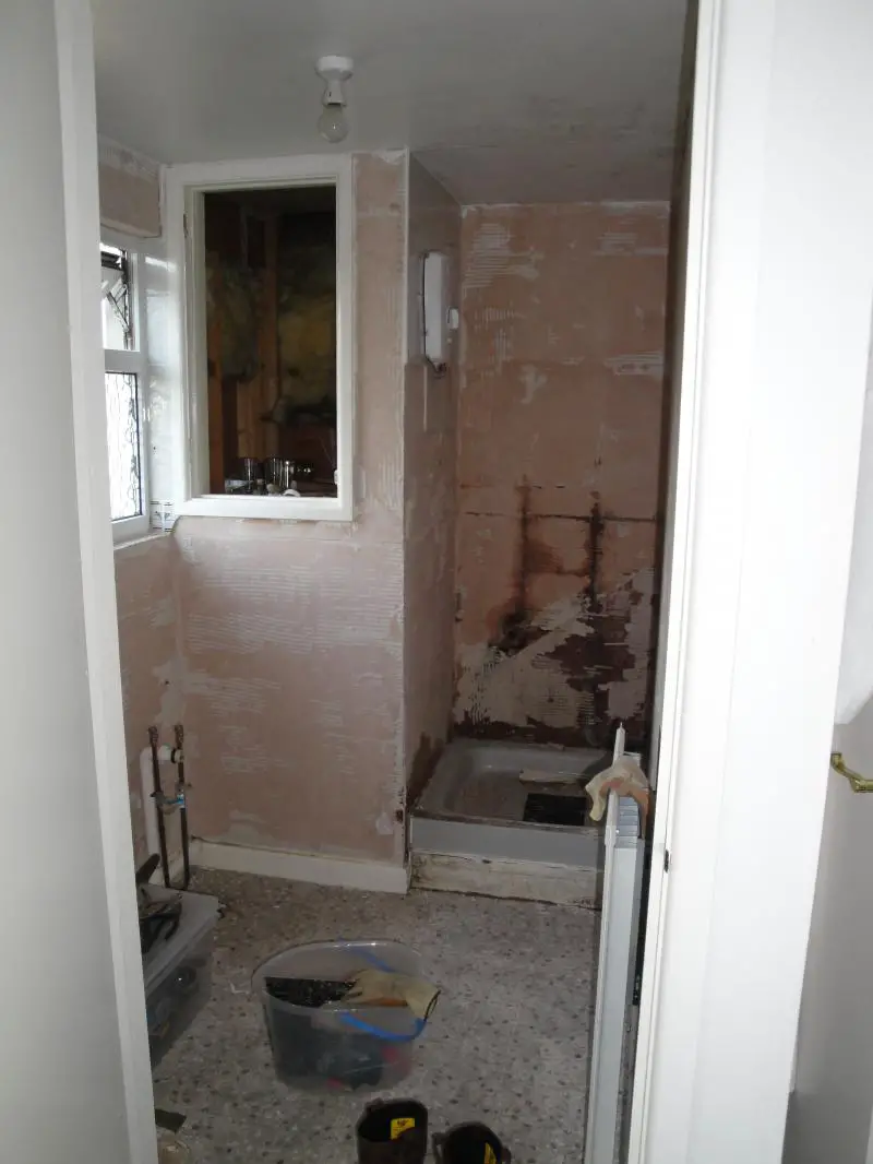 Tiles removed & mould galore