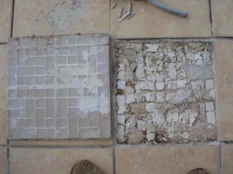 Tiling failure on a felt roof