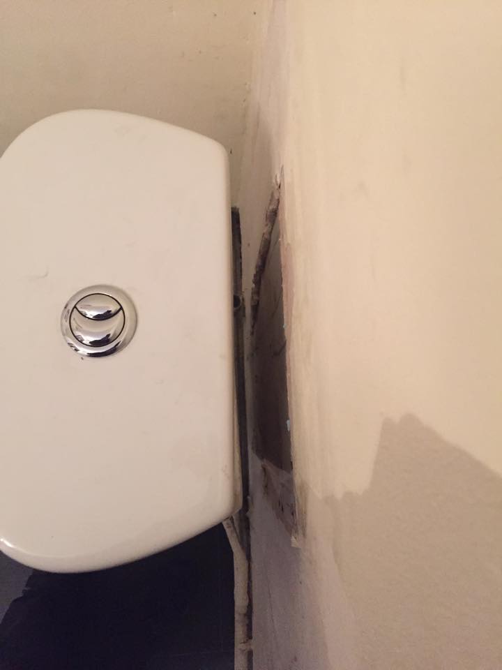 Toilet After He Moved It Back