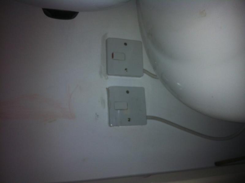 Two switches for the boiler