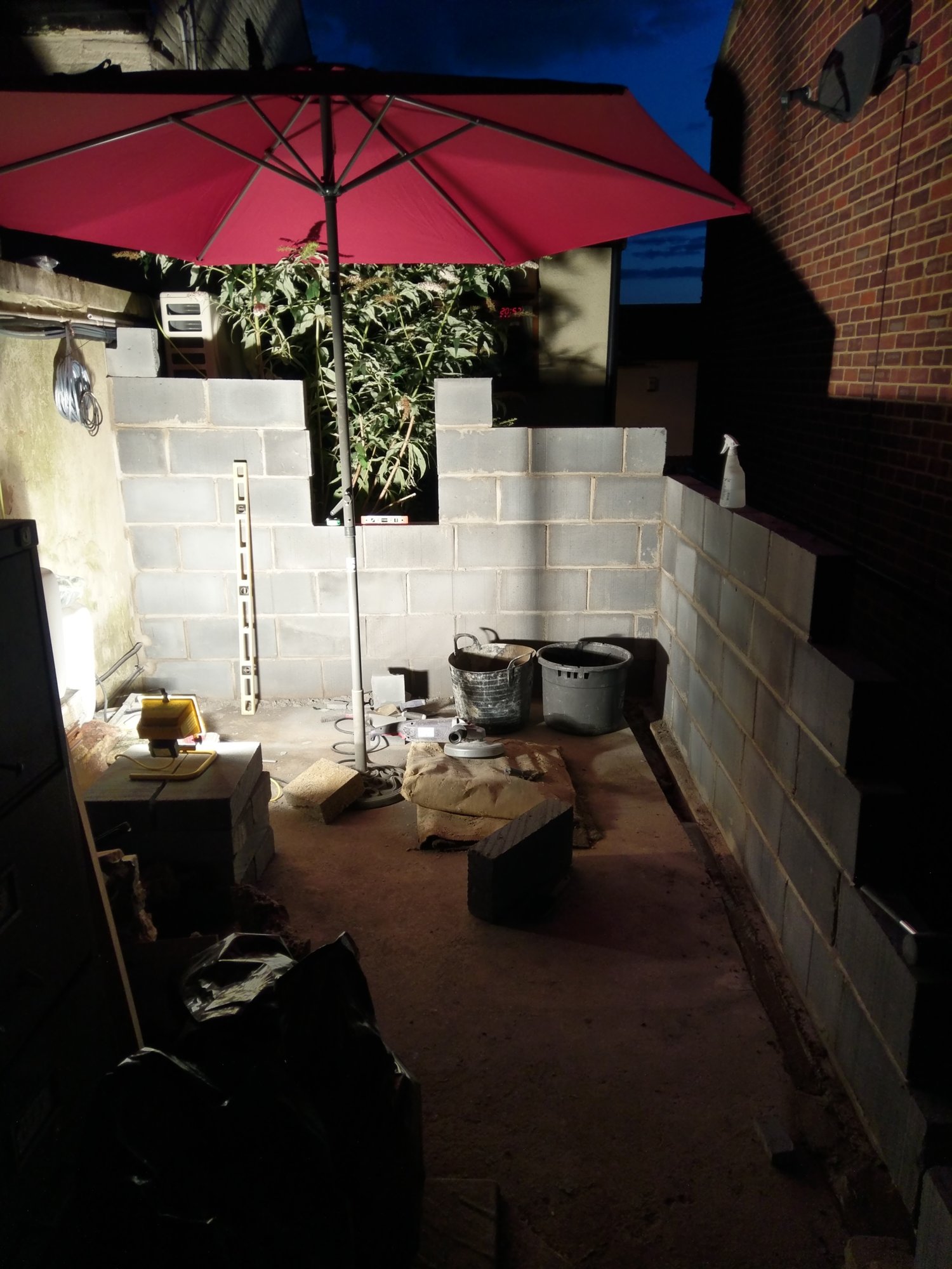 Two walls nearly done