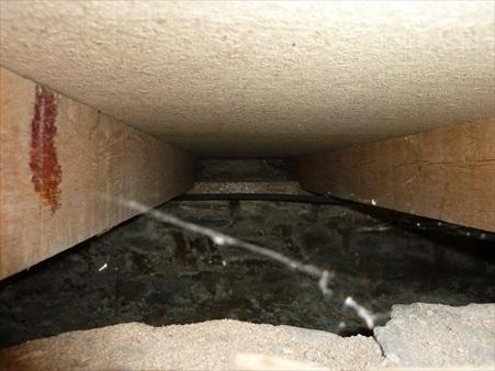 Under floor looking towards party wall 2