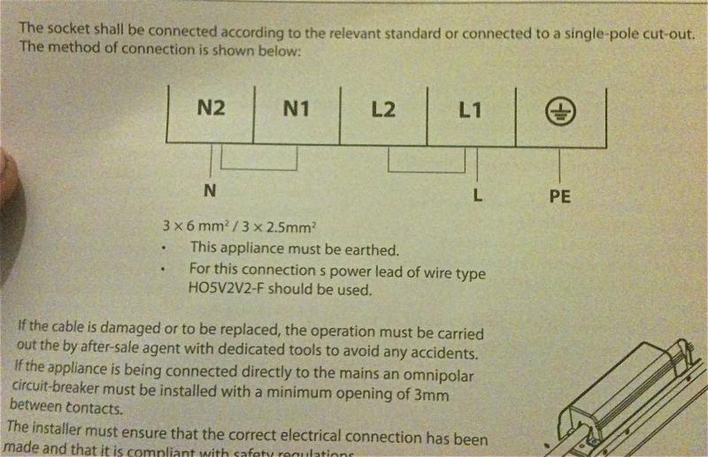Which cable for an induction Hob? DIYnot Forums