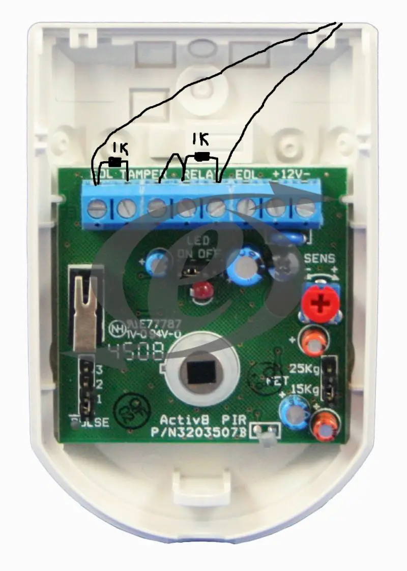 Honeywell Galaxy G2-12 wiring pirs/ contacts! ? | DIYnot ... eol resistor wiring diagram 
