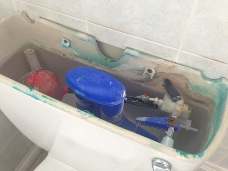 Toilet Overflowed Leaked Through Ceiling