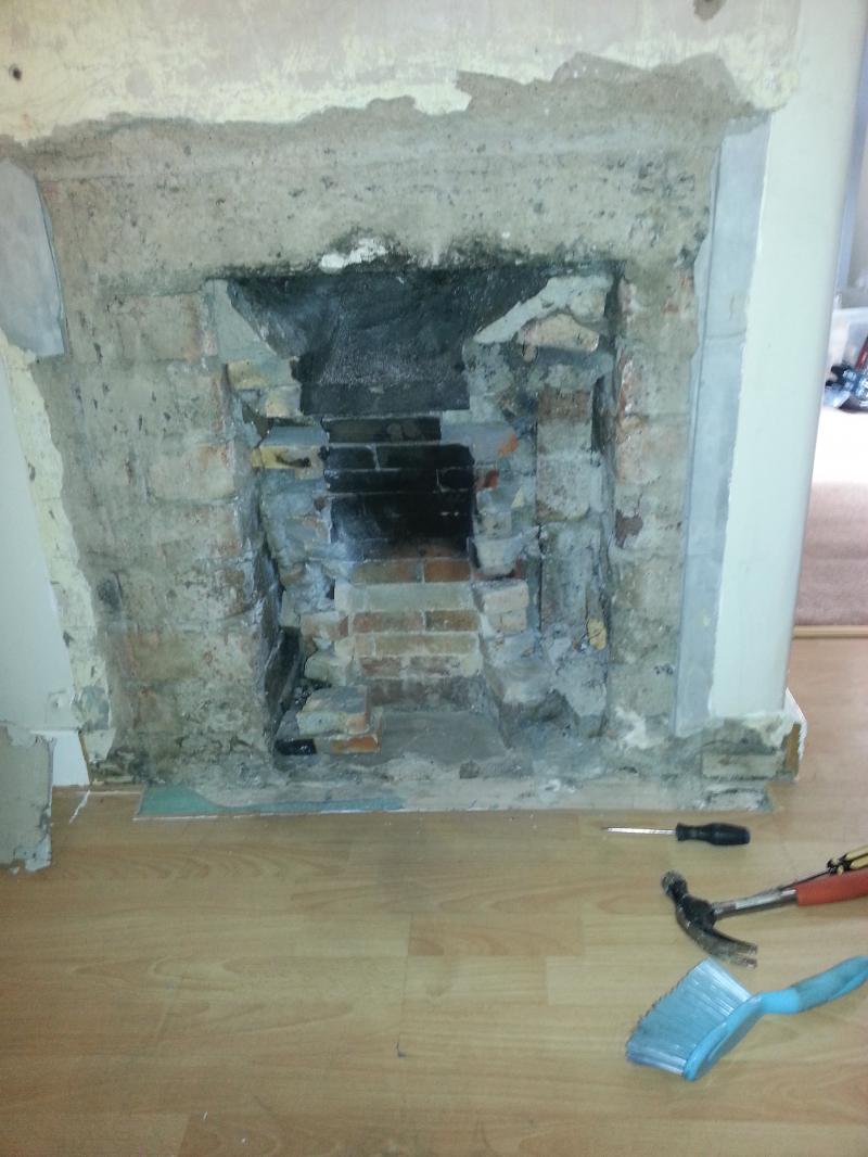 plasterboard over fireplace DIYnot Forums