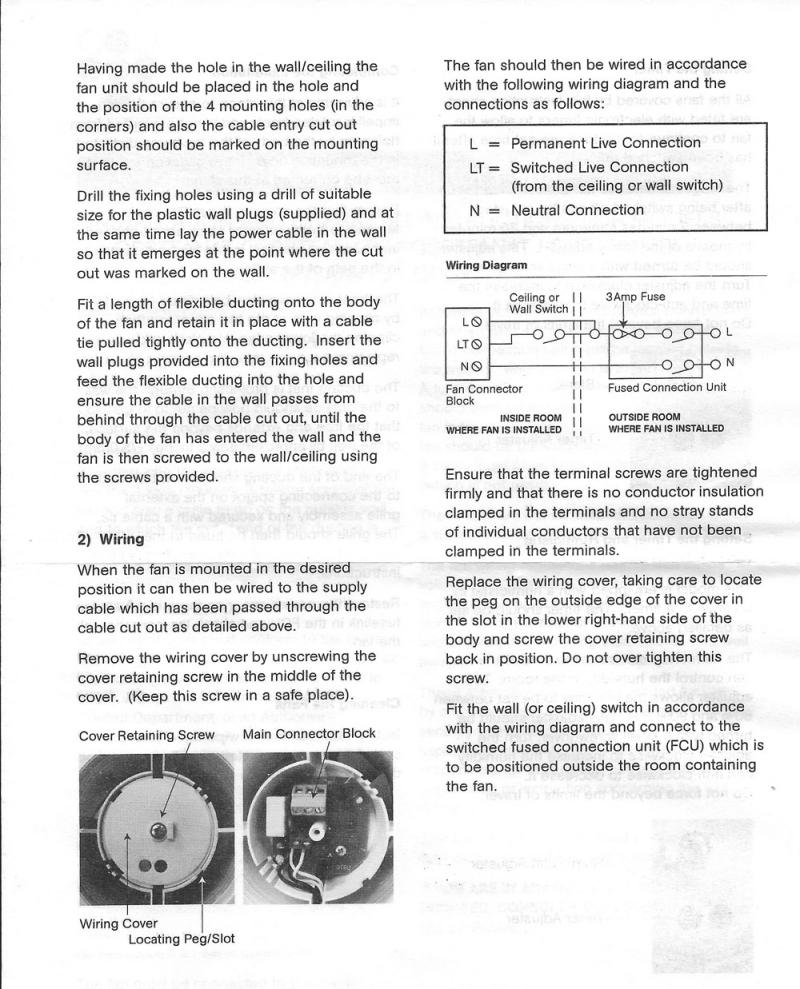 Wiring Extractor Fan without Timer DIYnot Forums