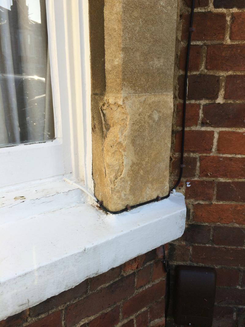 Repairing sandstone pillar on bay window DIYnot Forums