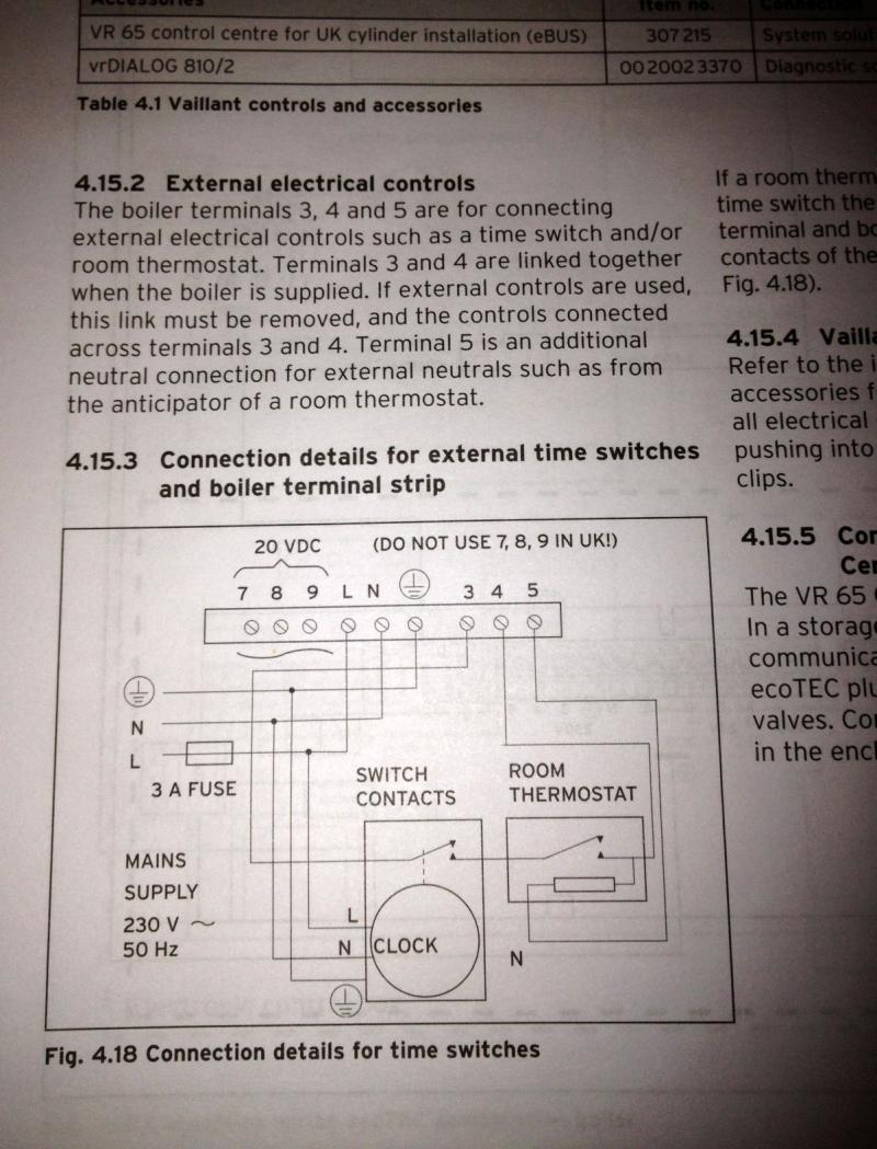 Vaillent ecoTEC Boiler Wiring