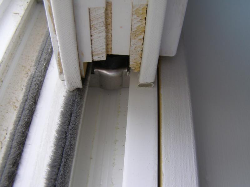 View of  bottom of sash