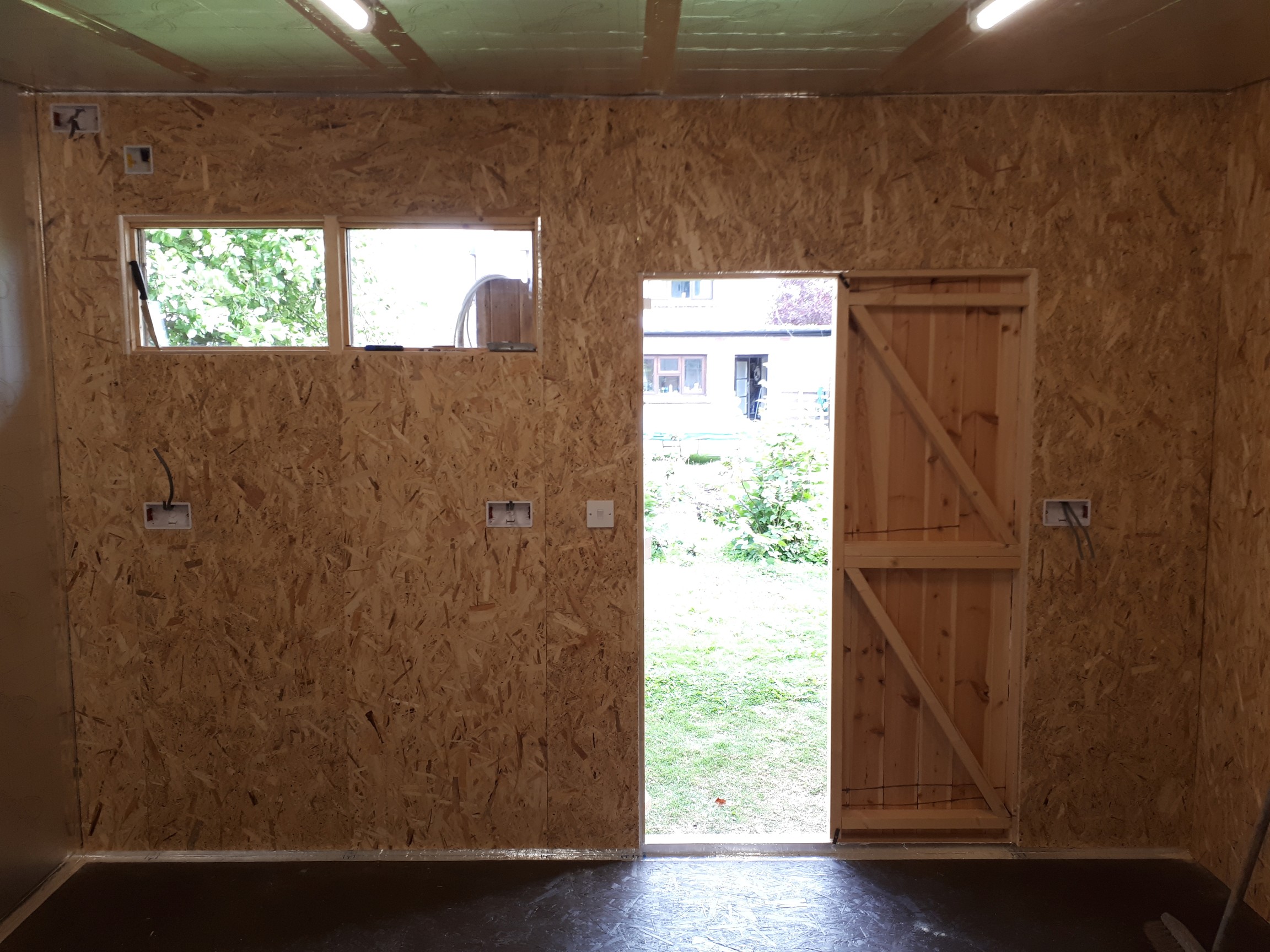 walls done and electrical second fix