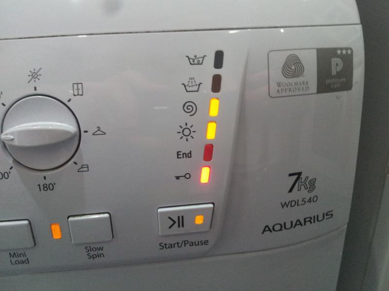washer error code