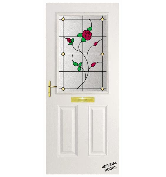 White Trafalgar Composite Door (Rose)