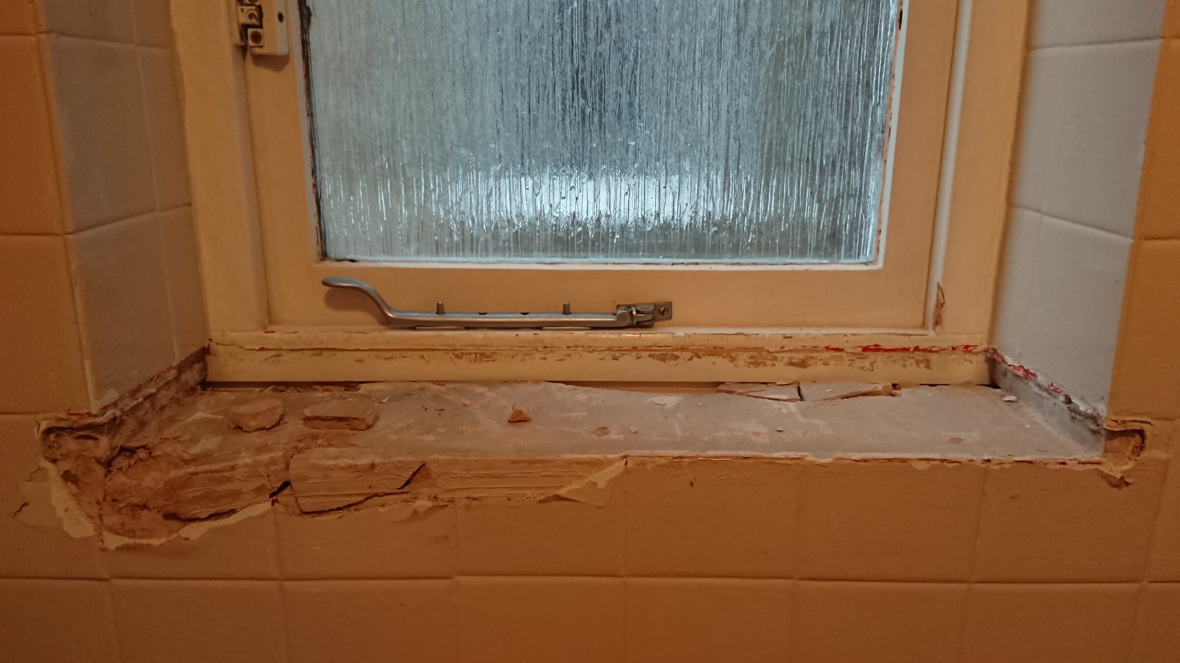 Window Sill Removed