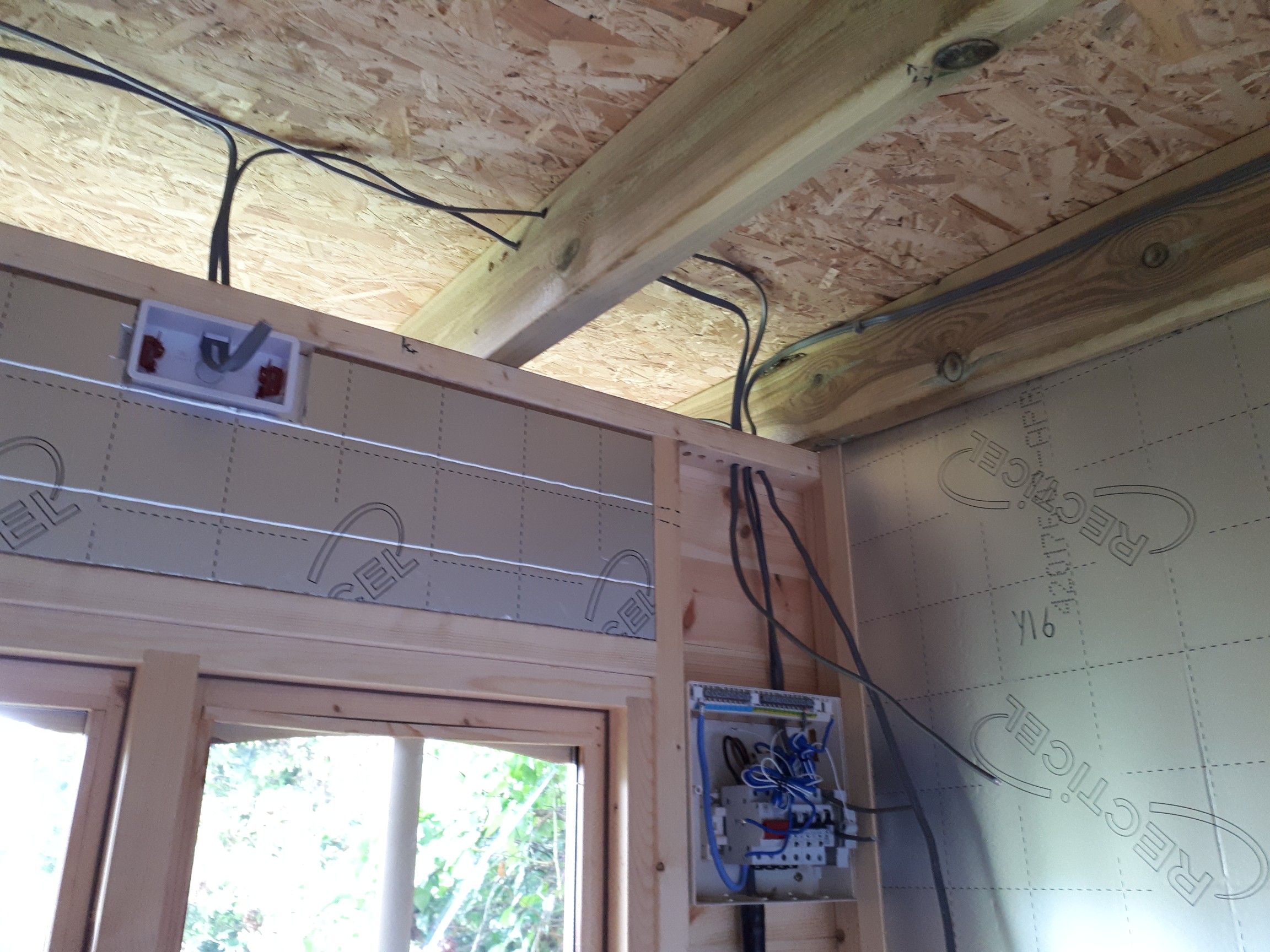 Wiring first fix and consumer unit going in