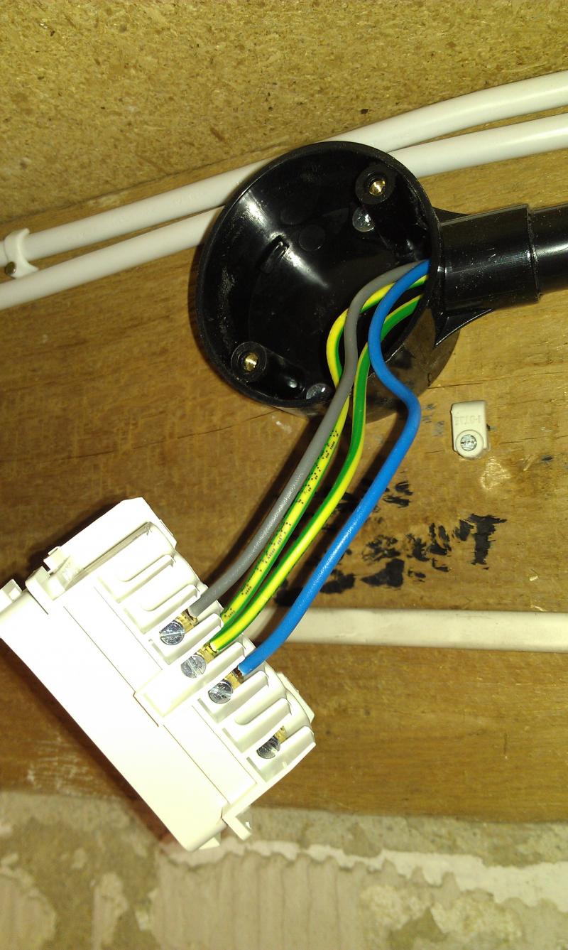 wiring in fan light socket