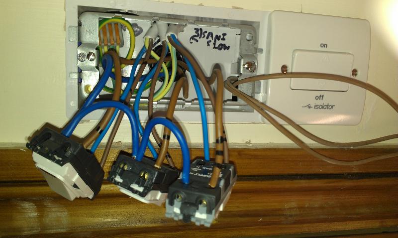 Wiring Shower room Isolators 4
