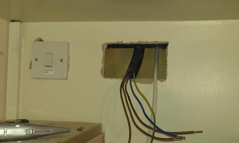 wiring to shower room switches