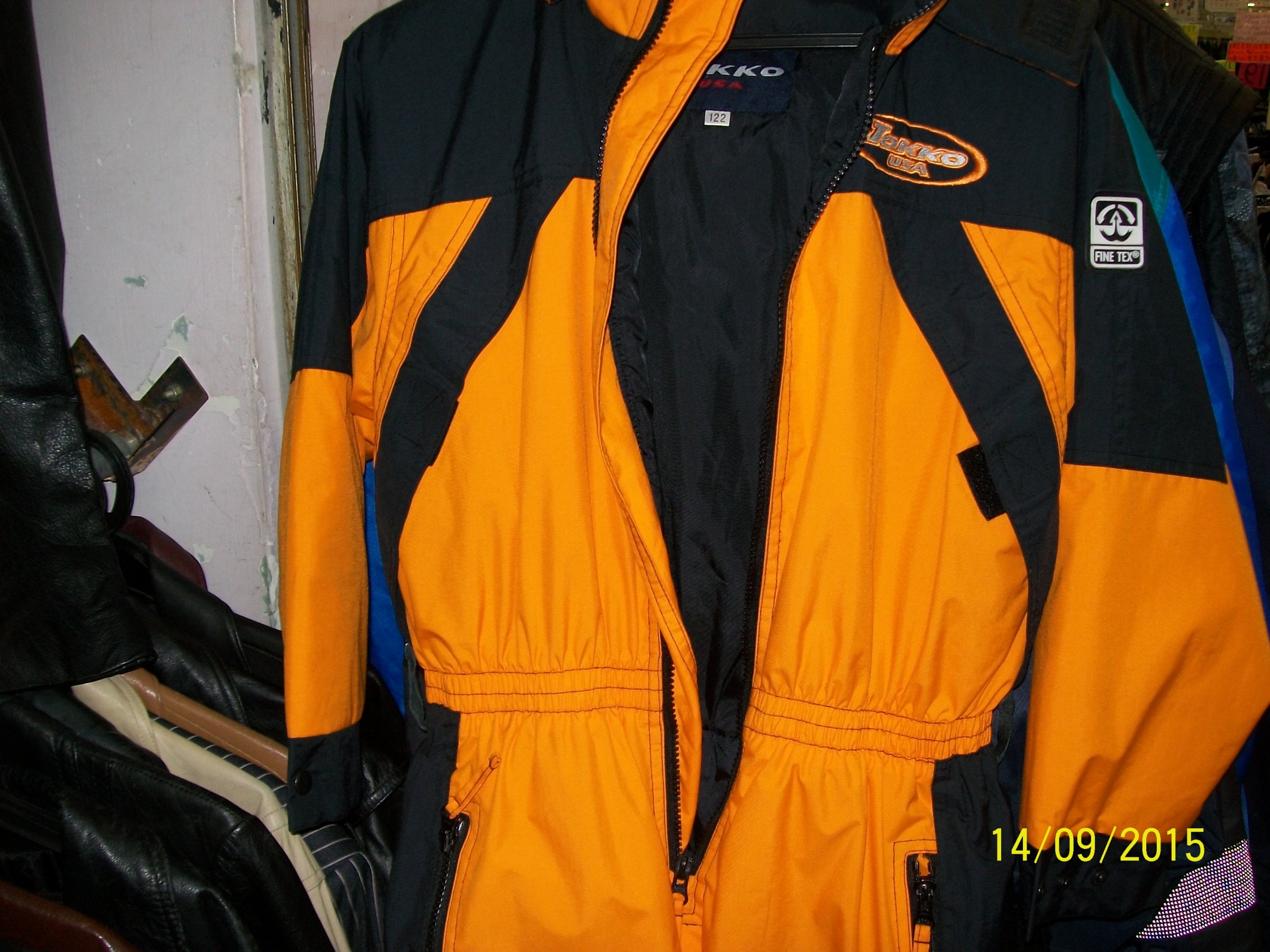 Yellow Satin Lined Ski Suit 1980